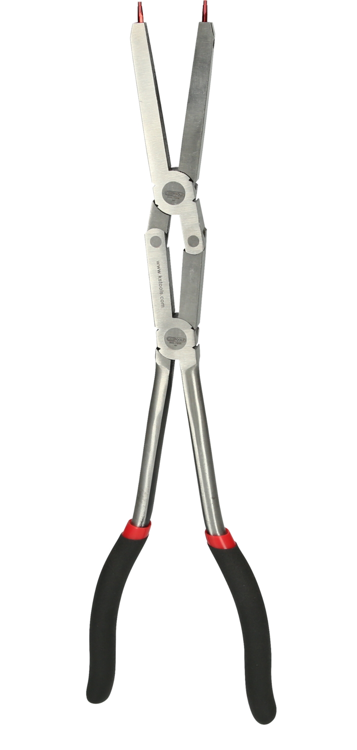 KS Tools Doppelgelenk-Sicherungszange für Innensicherungsringe mit auswechselbaren Spitzen