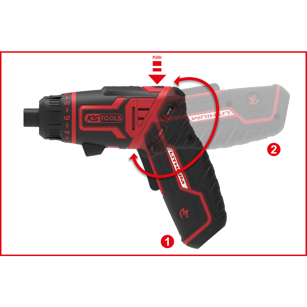 KS Tools eMONSTER 1/4“ Akku-Bit-Schrauber-Satz, 27-tlg.