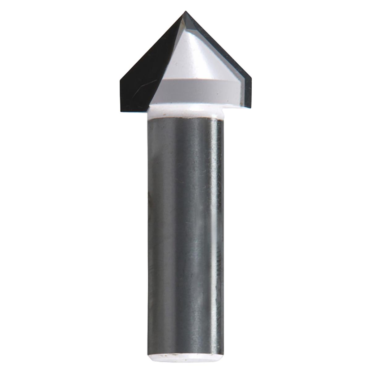 Makita V-Nutfräser Ø 6 mm Schaft - Ø 19 mm Fräser - 48 mm Gesamtlänge - 90° Winkel
