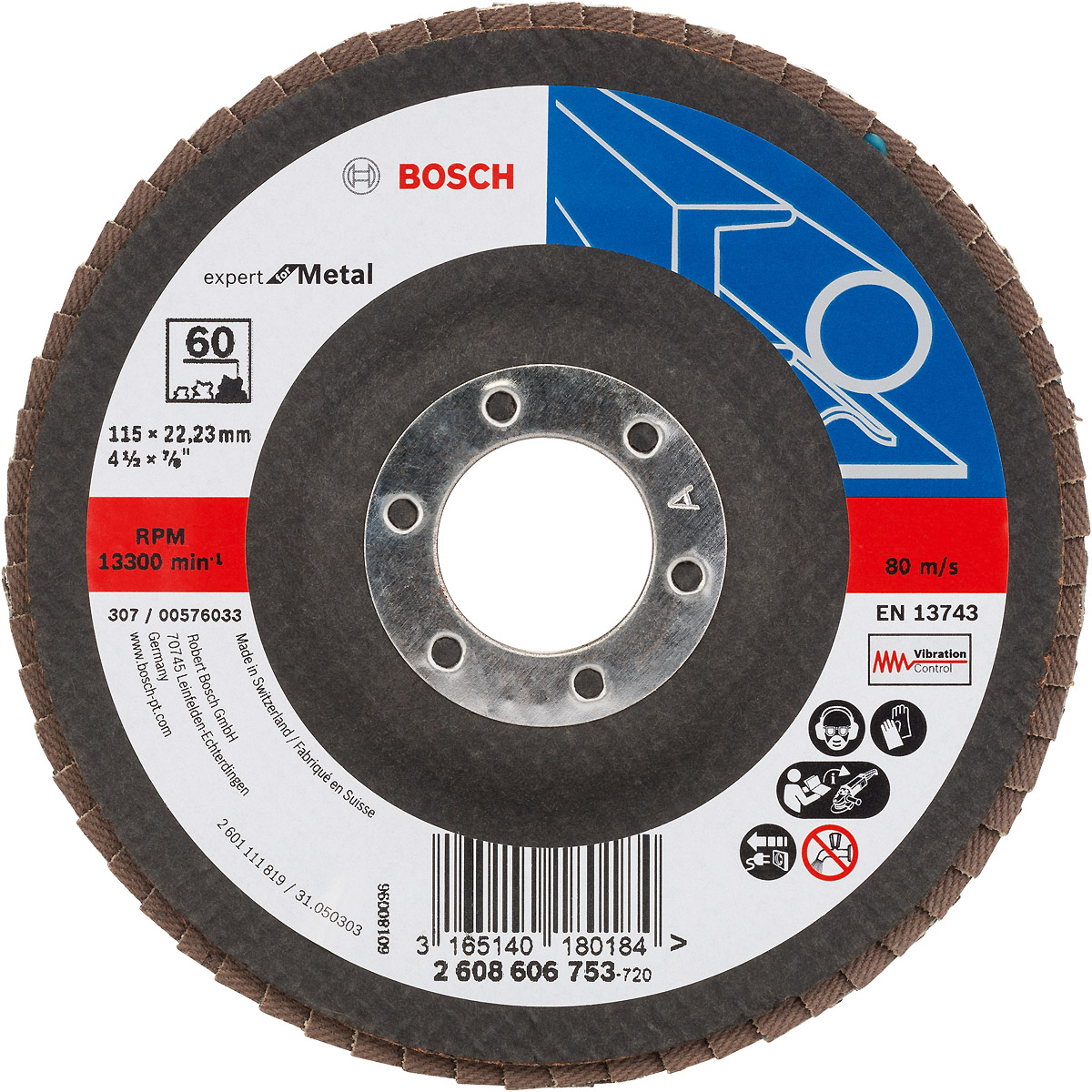 Bosch Fächerschleifscheibe X551 Expert for Metal, gewinkelt
