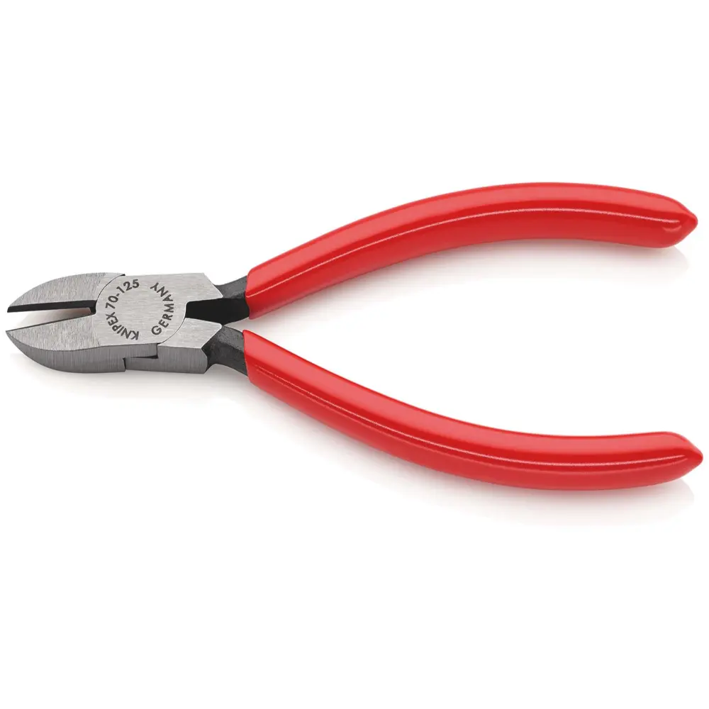 KNIPEX Seitenschneider mit Kunststoff überzogen schwarz atramentiert 125 mm