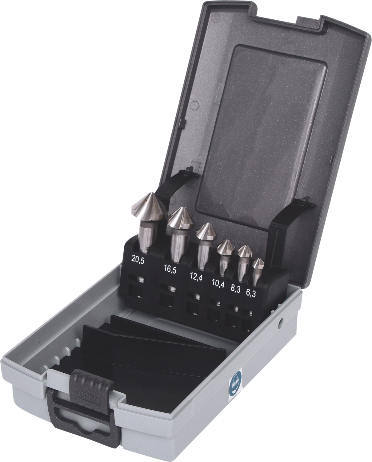 KS Tools HSS Co 5 Kegel-Entgratsenker-Satz, Kunststoffkassette 6-tlg
