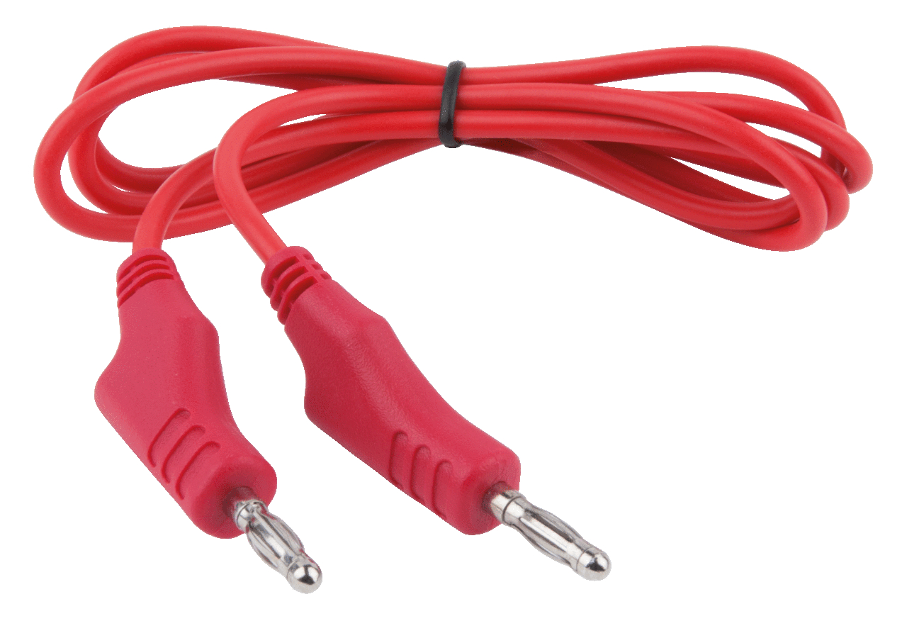 KS Tools Messleitungs-Verlängerung mit Doppel Stecker und zusätzlicher Buchse 1.100 mm (rot)