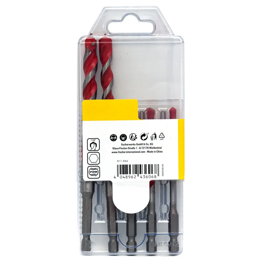 Fischer Universalbohrer-Set D-U HEX 5-12mm (5)