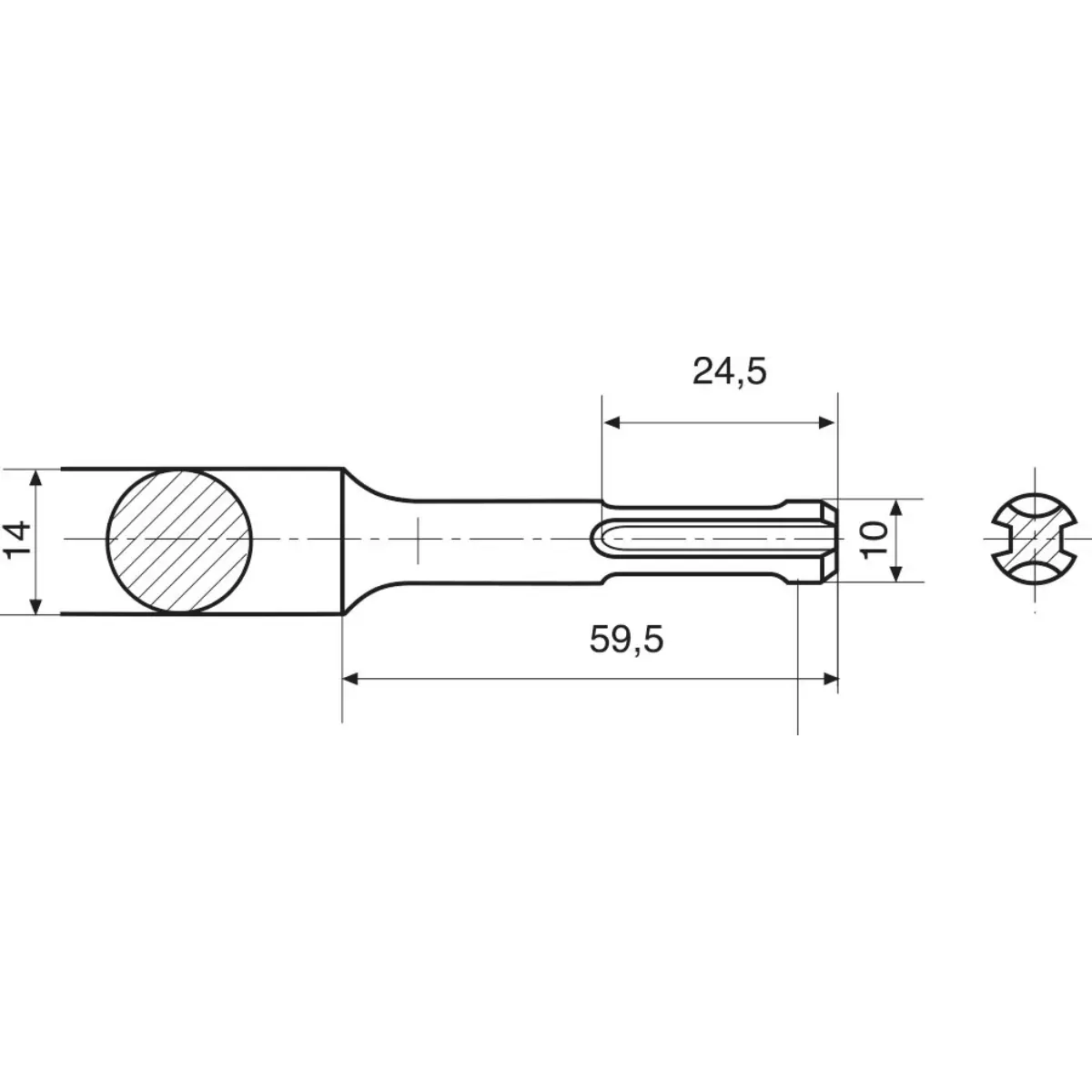 Rennsteig Fliesenmeißel für Elektrohämmer SDS max, 50 x 250 mm
