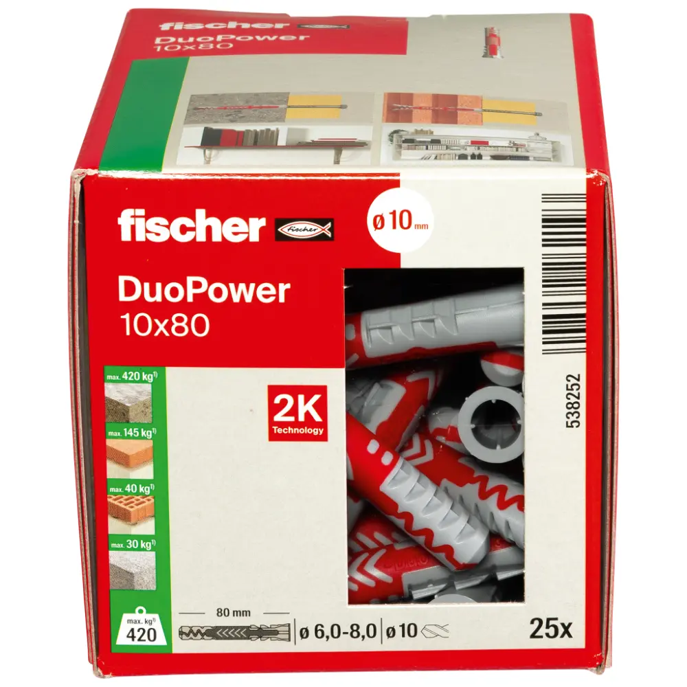 Fischer Universaldübel DuoPower 10x80