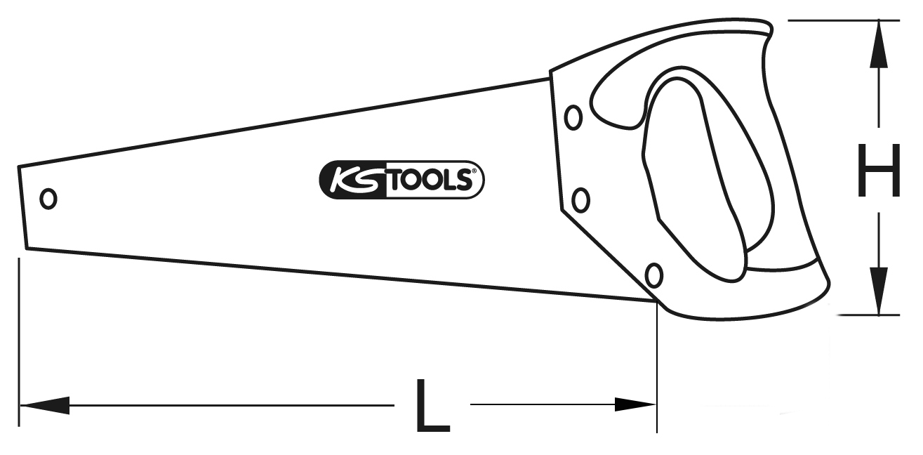 KS Tools BERYLLIUMplus Handsäge-Fuchsschwanz 700 mm 