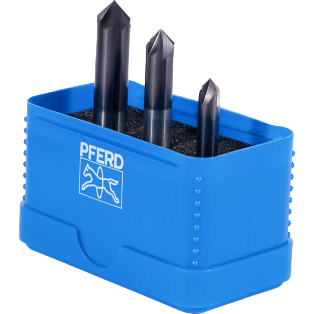 PFERD TOOLS VHM Entgratfräser Set 3-tlg. ⌀ 6/8/10 mm 90° TiAlN Schaft HB Universal Line