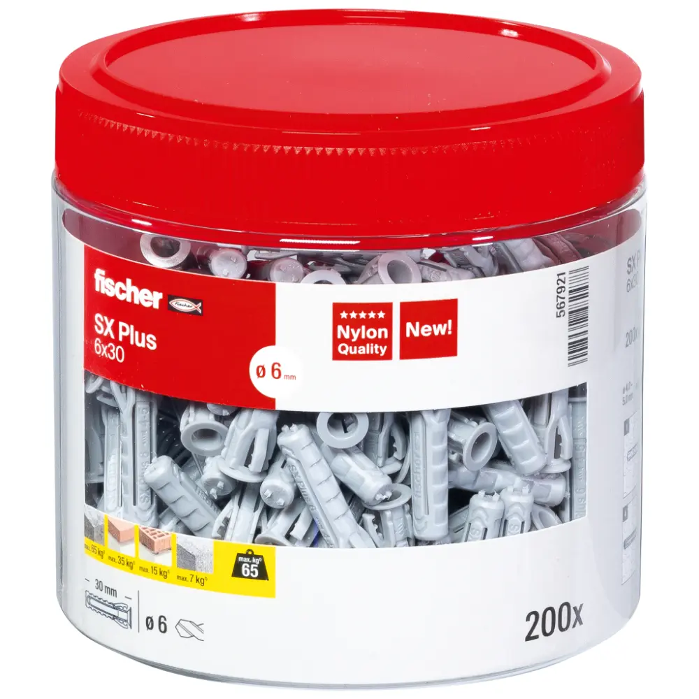 Fischer Spreizdübel SX Plus 6x30 Dose (200)