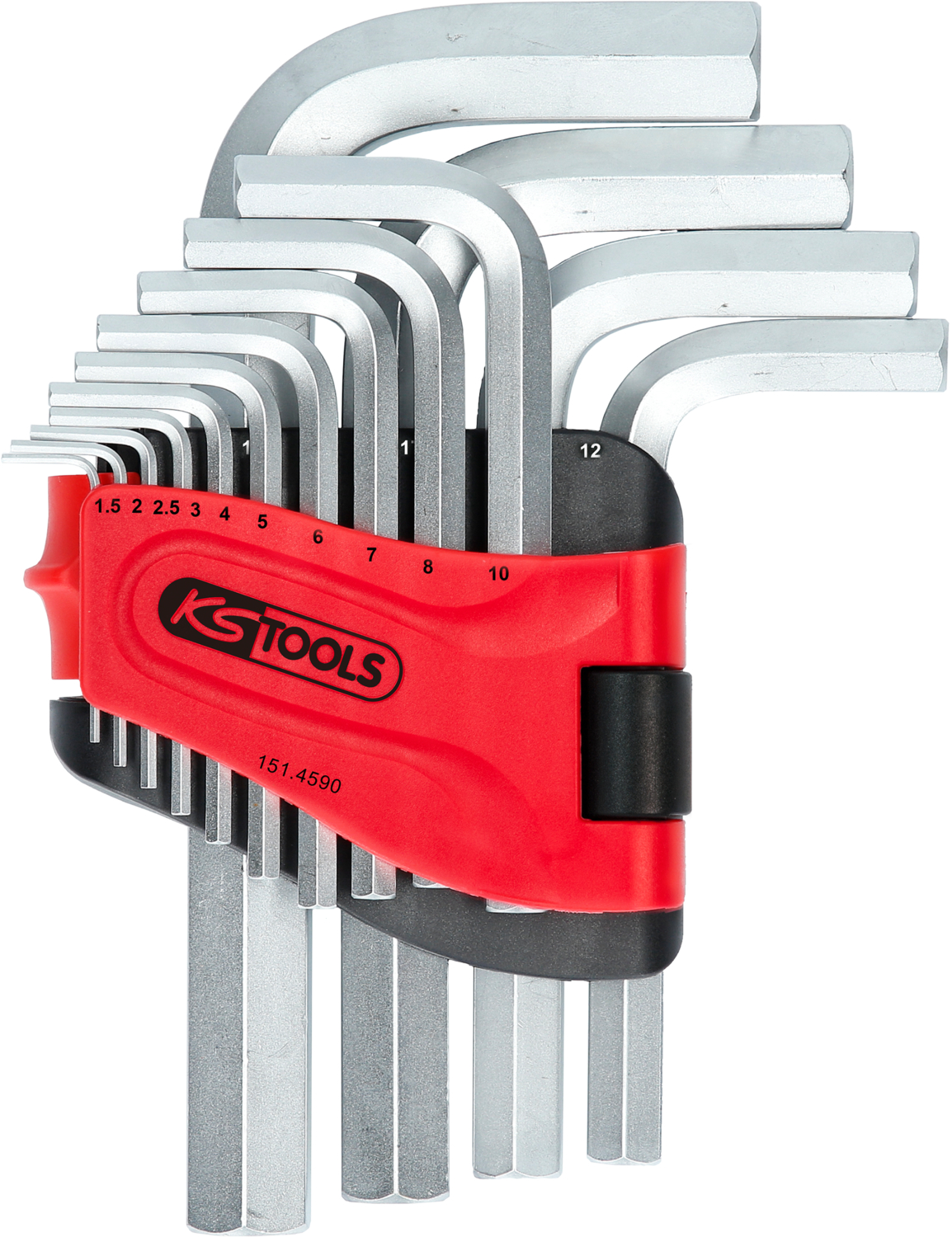 KS Tools Innensechskant-Winkelstiftschlüssel-Satz, im Klapphalter,14-tlg1,5-19mm