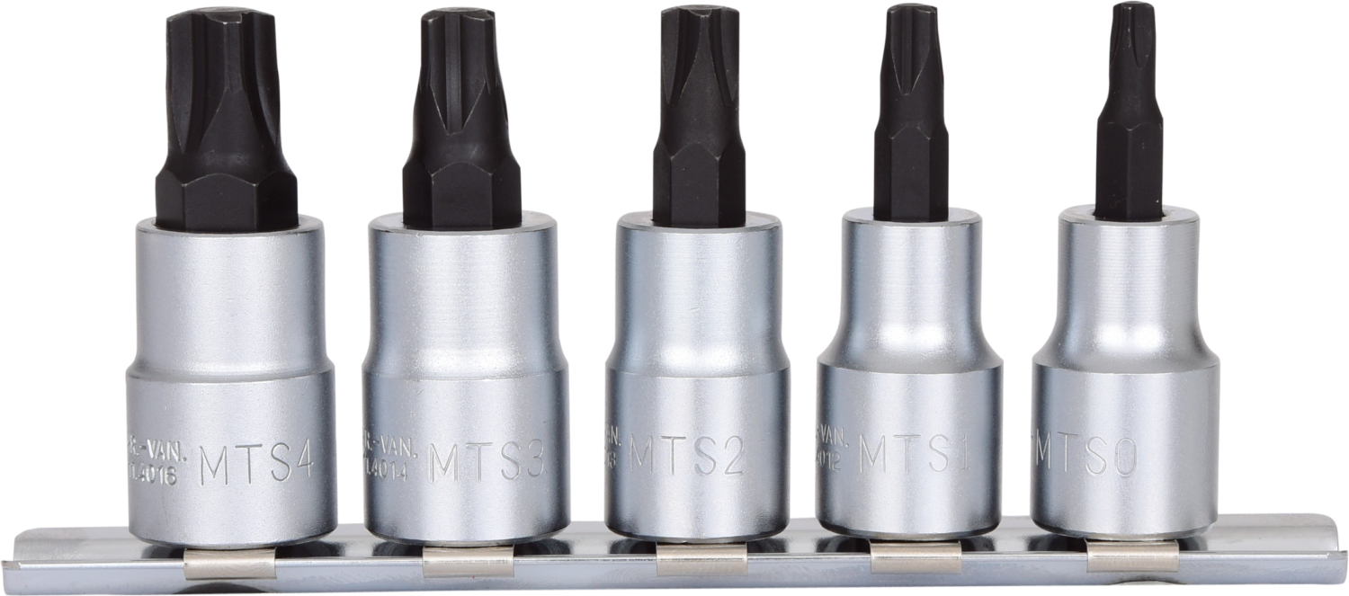 KS Tools 3/8" Bit-Stecknuss-Satz für MTS MORTORq®-Schrauben, 5-tlg