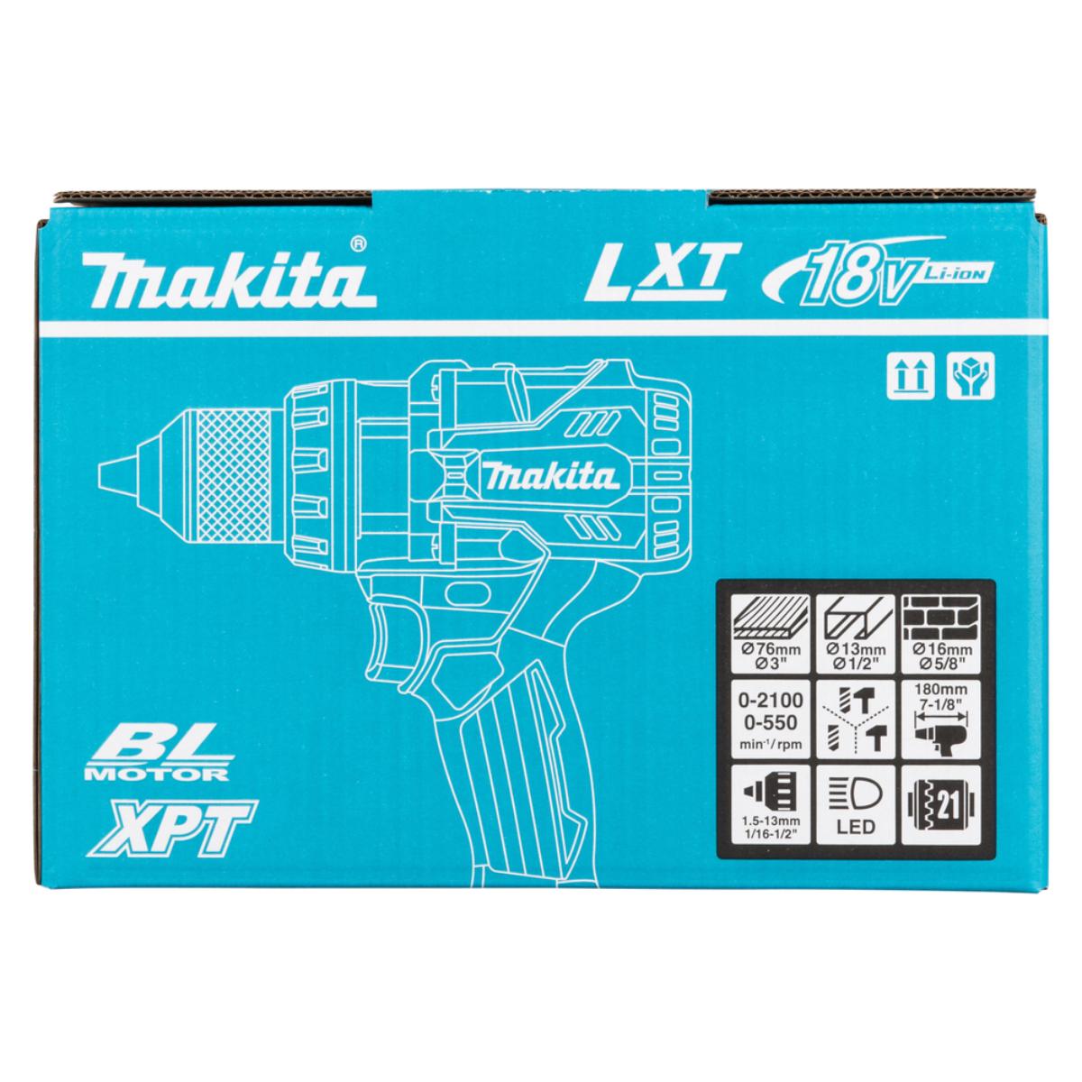 Makita Akku-Schlagbohrschrauber 18V, max 141 Nm, 0-2.100 min(-1)