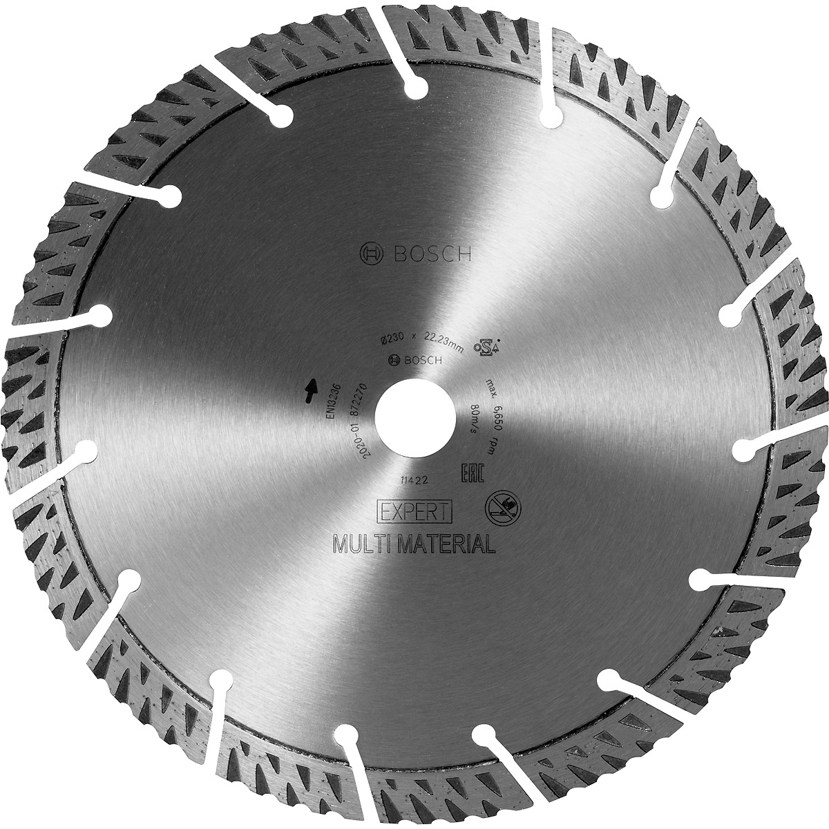 Bosch EXPERT MultiMaterial Diamanttrennscheiben, ür große Winkelschleifer mit Spannmutter