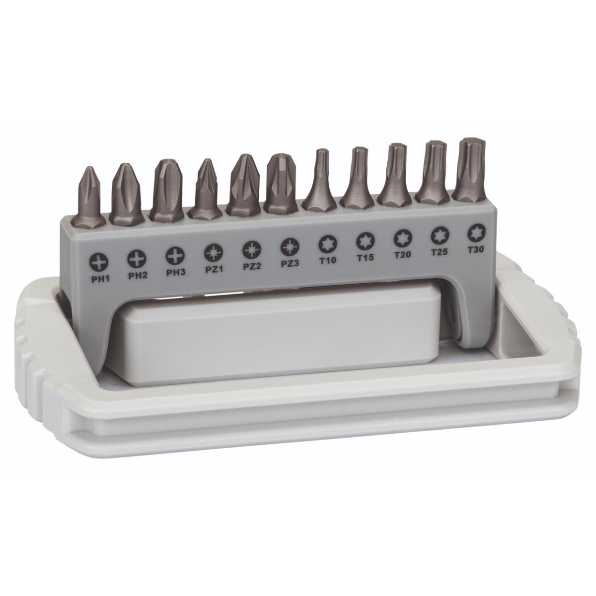 Bosch Extra Hard Kompaktes Schrauberbit mit Bithalter, 11‑teiliges Set