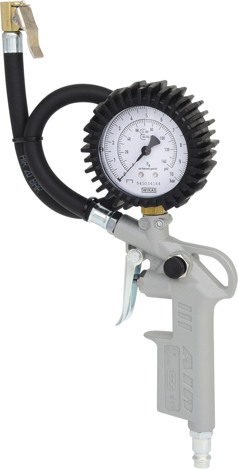 KS Tools Geeichter Druckluft-Reifenfüllmesser, 0-10 bar