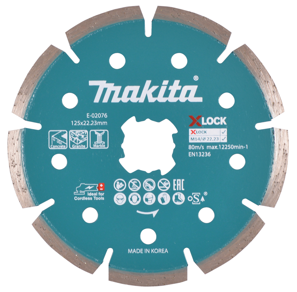 Makita Diamantscheibe 125 mm, 1 Stück - Beton/Granit/Marmor - X-LOCK - E-02076