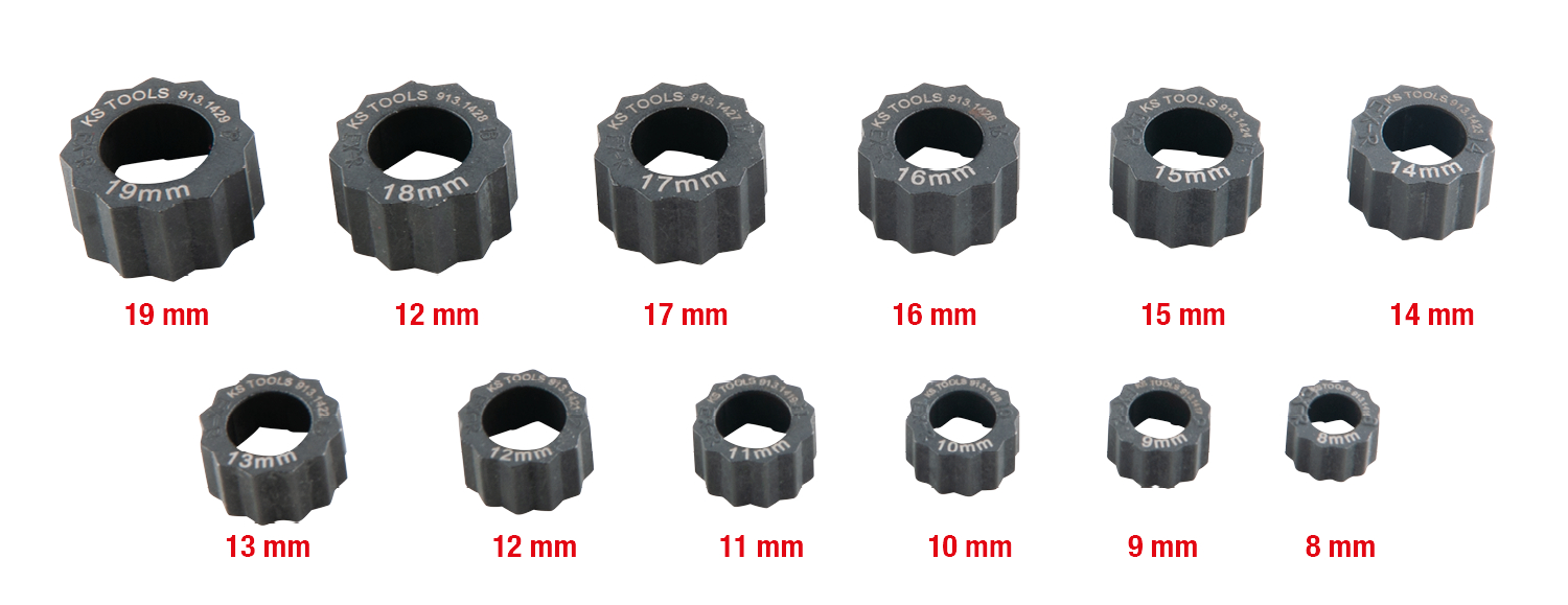 KS Tools Spezial-Muttern-Ausdreher-Satz, 12-tlg