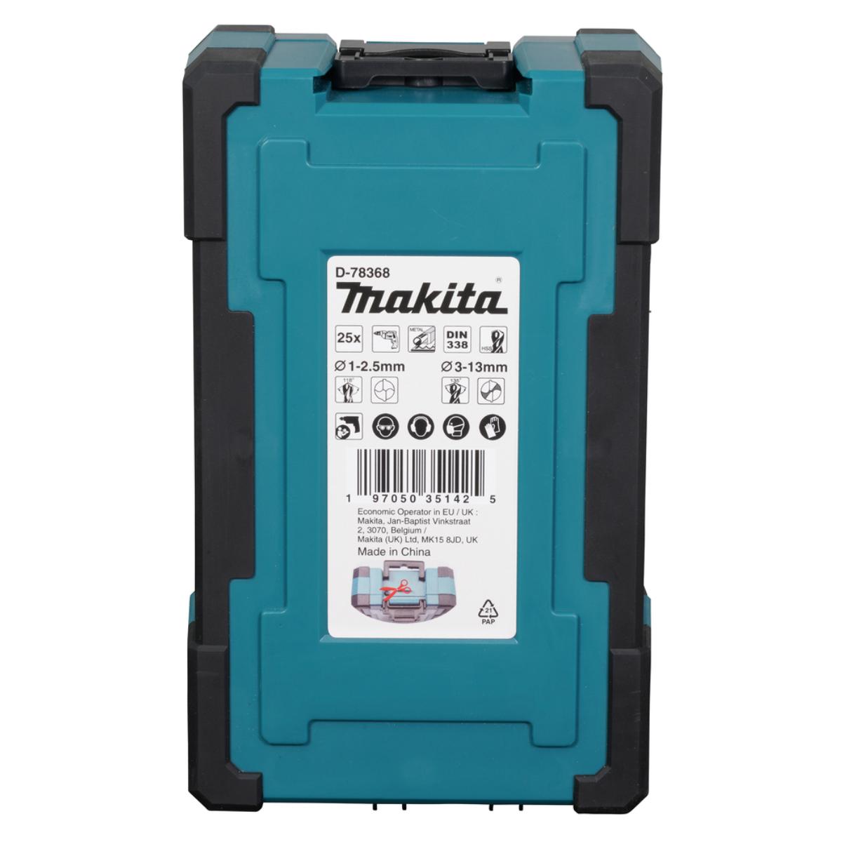 Makita HSS-GS Metallbohrer-Set 25-tlg. Ø 1-13 mm - D-78368