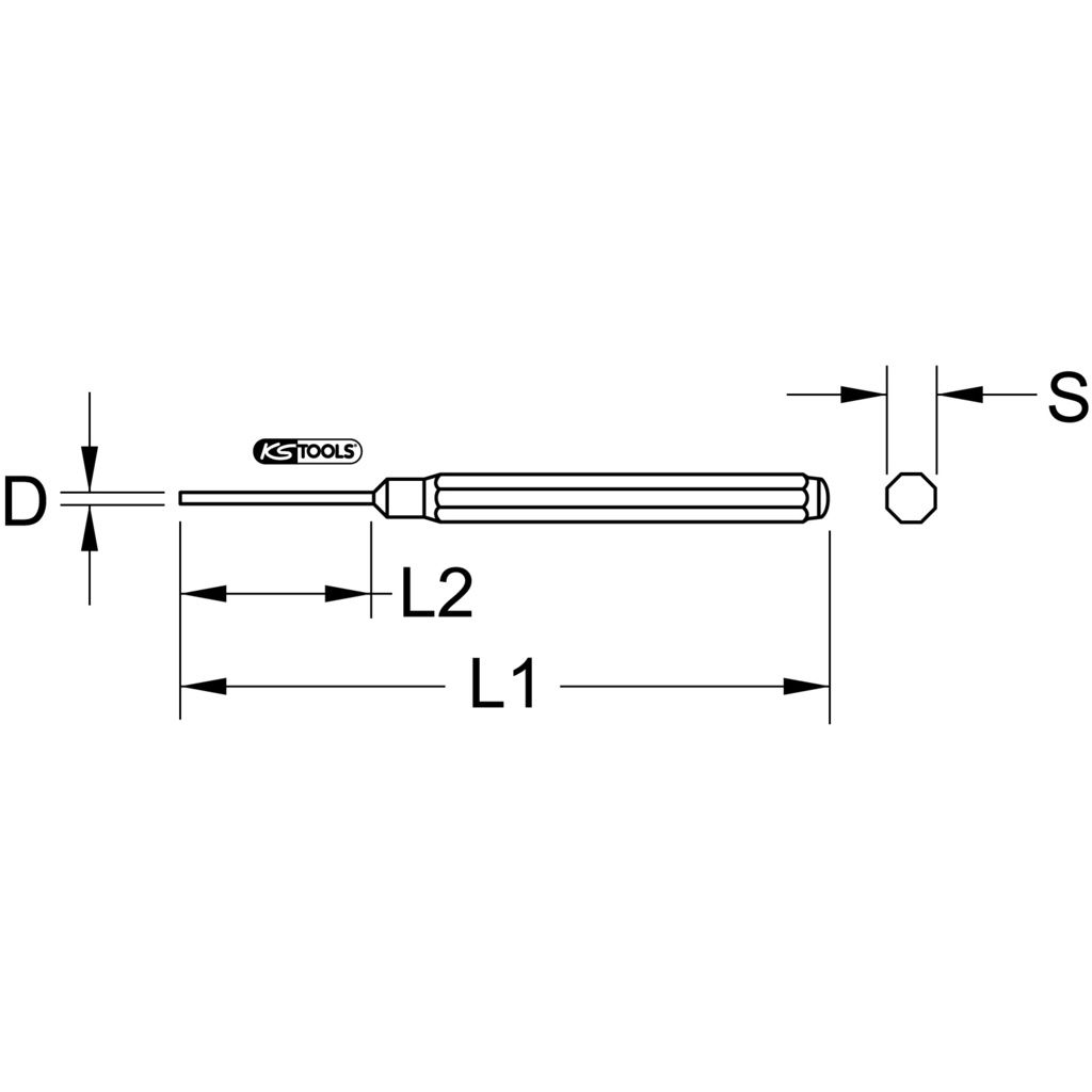 KS Tools Splintentreiber, XL, 8-kant