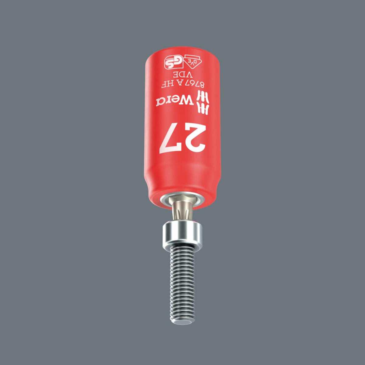 Wera 8767 A VDE HF TORX® Zyklop Bitnuss, isoliert, mit 1/4 zoll-Antrieb, mit Haltefunktion, TX 20 x 36 mm