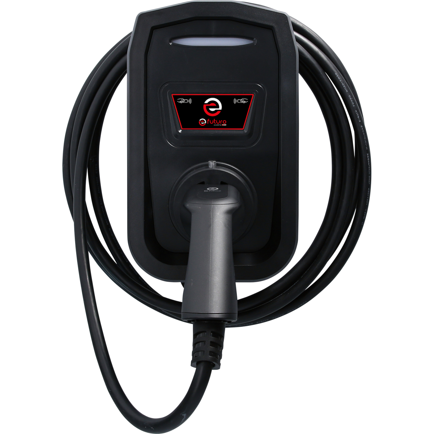 efuturo Wallbox mit Typ 2 Ladekabel, 1 Phase, bis zu 7,4 kW, 32 A, 230 V, mit RFID, mit Stromzähler