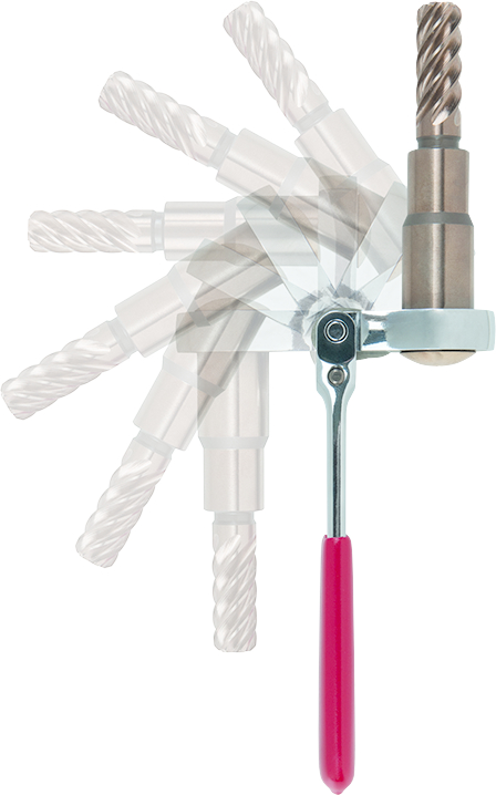 KS Tools Reibahle für ABS-Sensoren mit abwinkelbarer Knarre, Ø 10,0 mm 