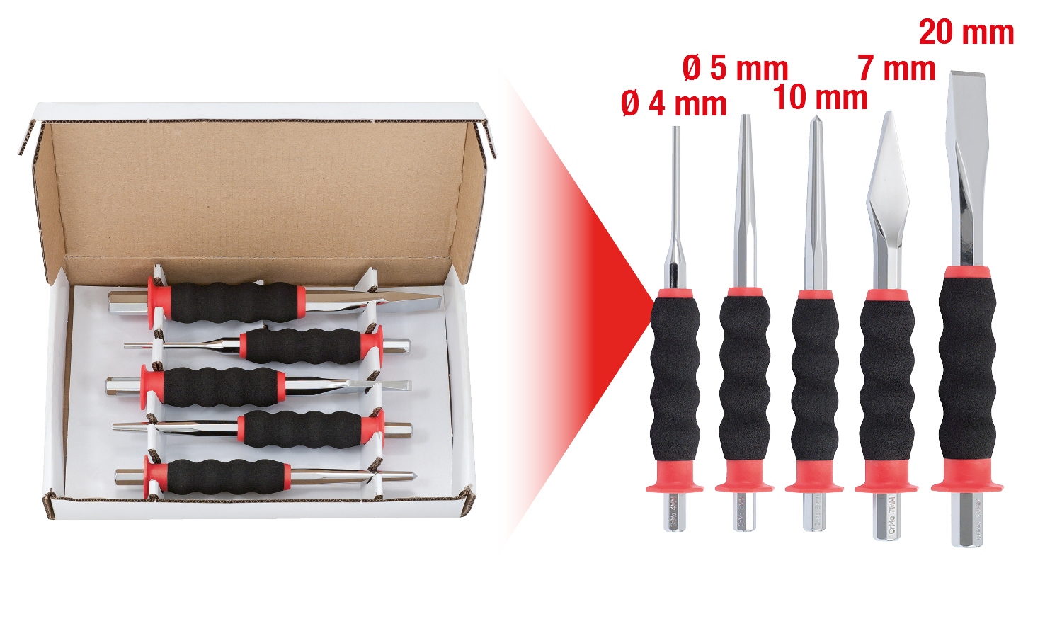 KS Tools Kombi-Satz, CrMo, 5-tlg