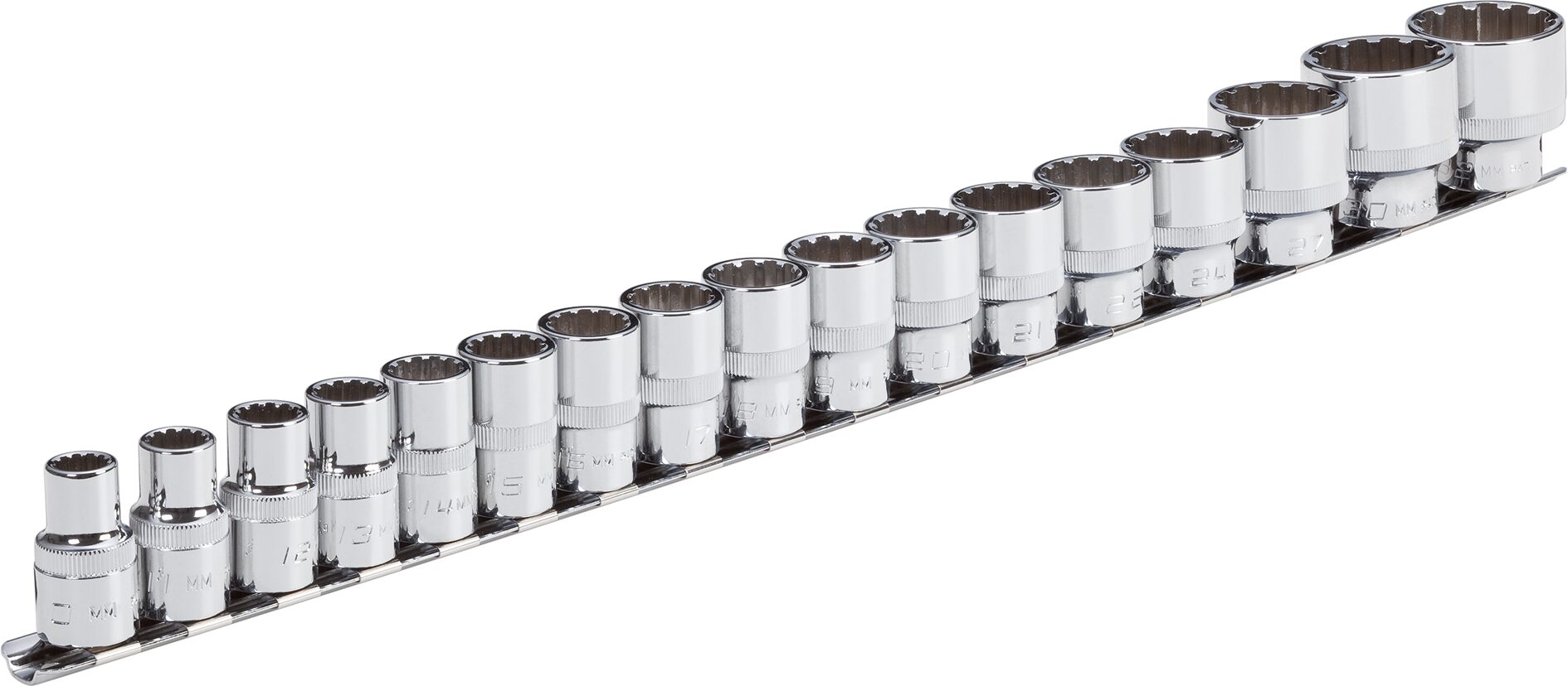 VIGOR Multiprofil Steckschlüssel-Einsatz Satz, V1898, Vierkant12,5 mm (1/2 Zoll), Multiprofil, 10  