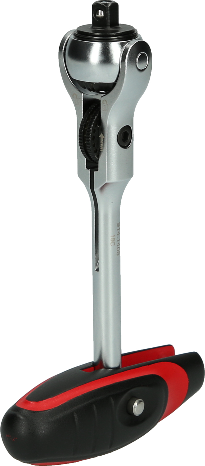KS Tools 1/4" MODIFIX Mini-T-Griff-Schwenkkopf-Knarre, 72 Zahn