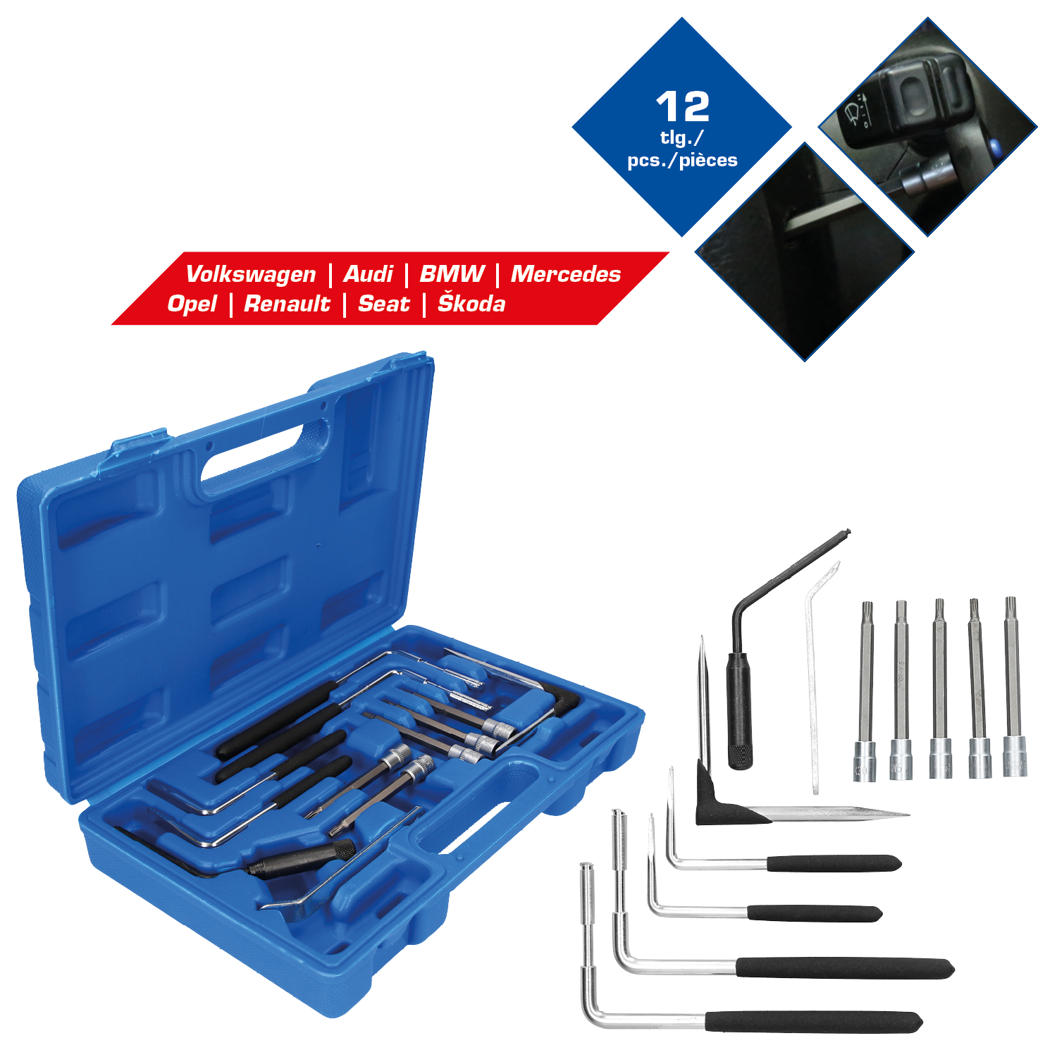 Brilliant Tools Airbag-Demontage-Satz, 12-tlg - BT511150
