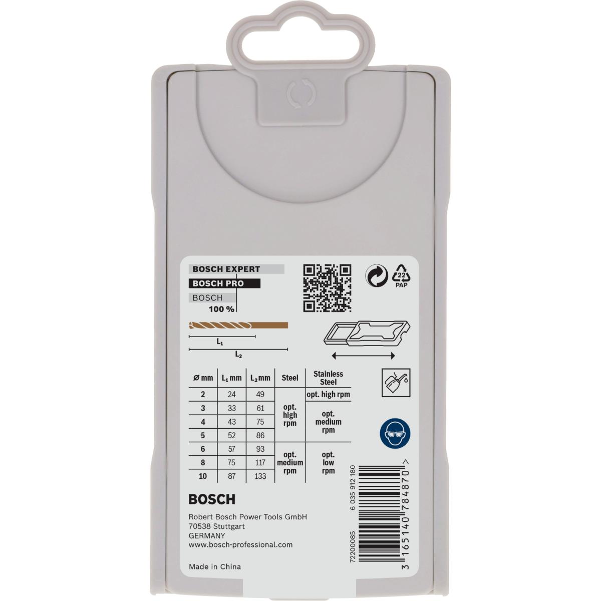 Bosch PRO Metallbohrer-Set Mini X-Line HSS-G, DIN 338, 135°, 7-teilig, 2 - 10 mm