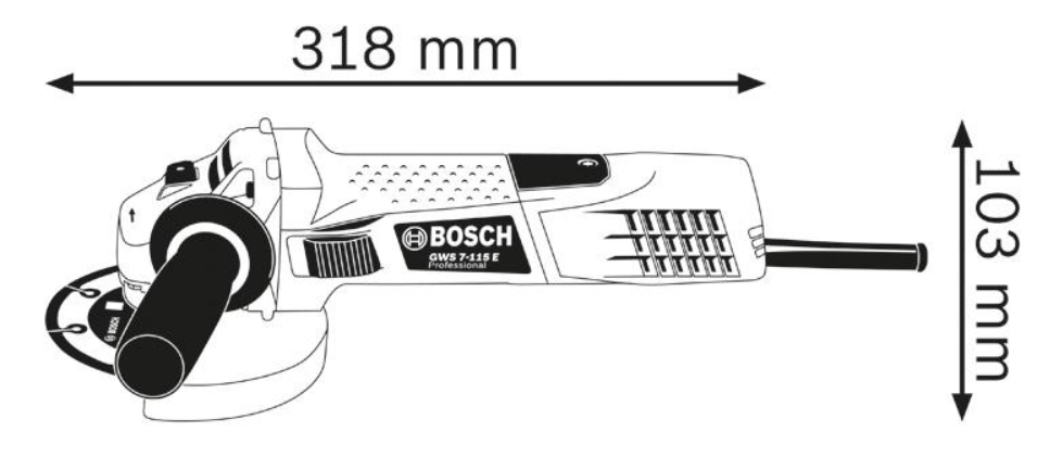 Bosch Winkelschleifer GWS 7-115 E