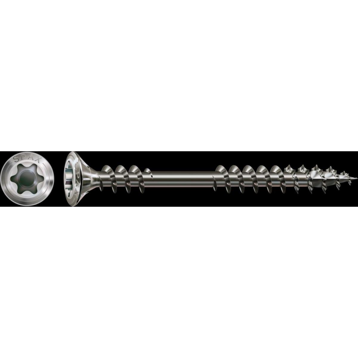 SPAX Fassadenschraube A2 Linsensenkkopf Klein 8mm starke Fräsrippen T-Star Plus T20 Fixiergewinde 4C