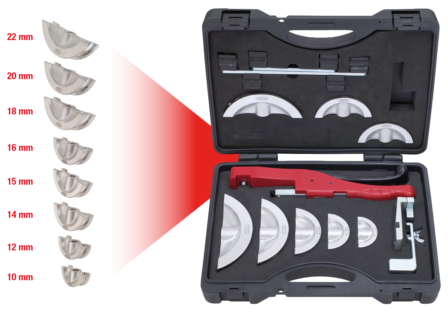 KS Tools Ratschen-Einhand-Biege-Satz 10-22 mm, 13-tlg