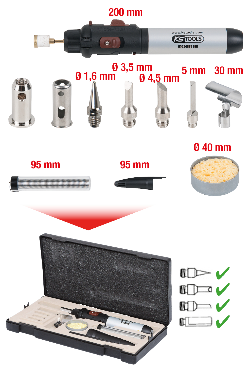 KS Tools Mikro-Löt-Satz, 11-tlg