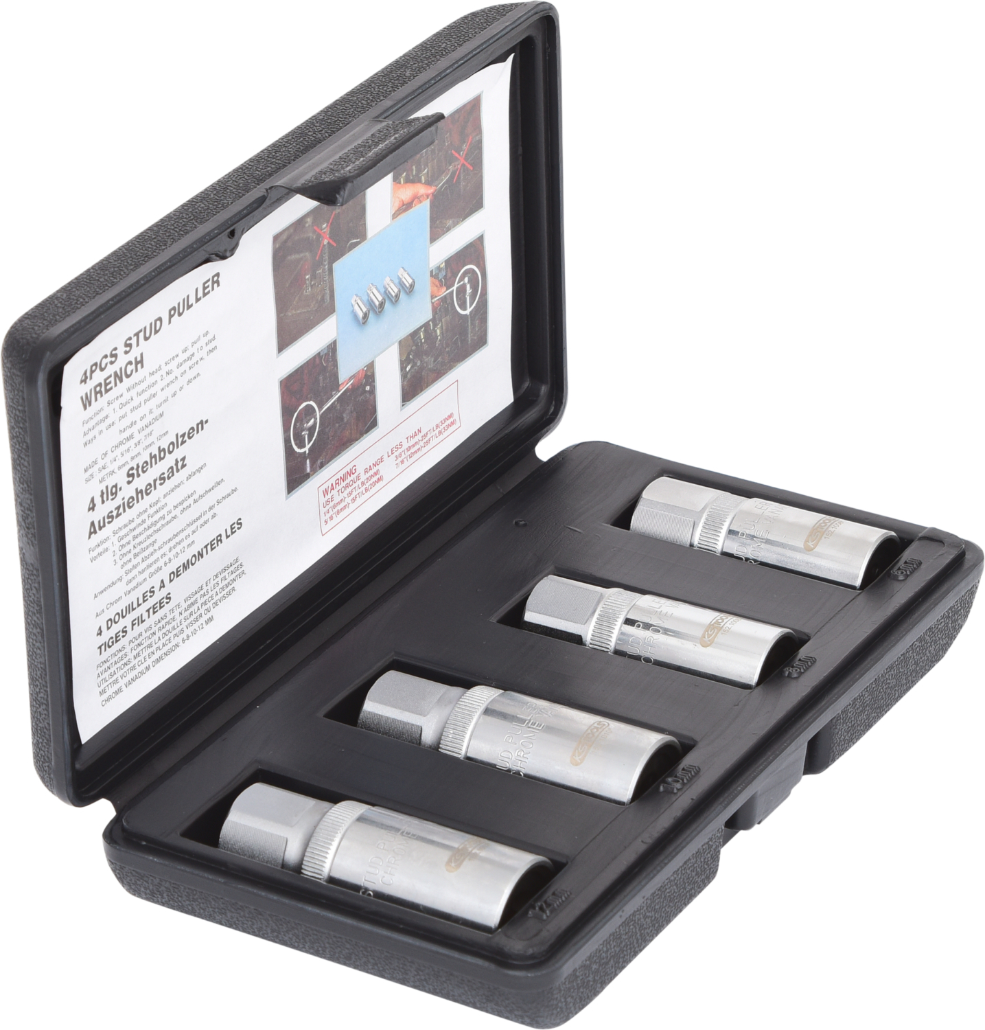 KS Tools Stehbolzen-Ausdreher-Satz, 4-tlg