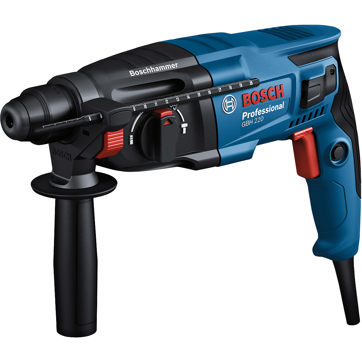 Bosch Bohrhammer mit SDS plus GBH 2-21: Schnellspannbohrfutter SDS plus-Adapter