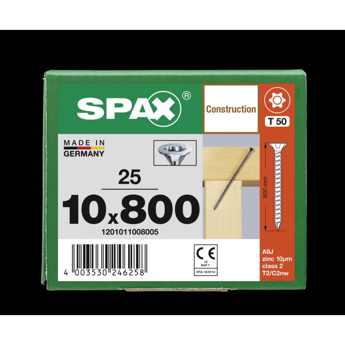 SPAX-S Senkmultikopf T-Star Plus T50 Vollgewinde Cut WIROX, 25 Stück