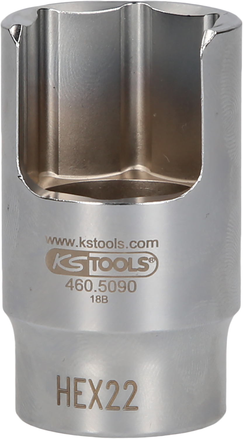 KS Tools 3/8" Spezial-Winkel-Rohrverbinder-Stecknuss, 22 mm