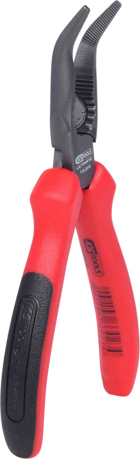 KS Tools ULTIMATEplus Flachrundzange, gebogen, 165mm