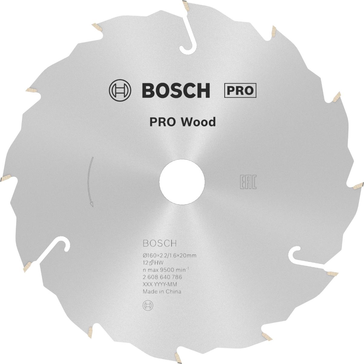 Bosch PRO Kreissägeblatt Speedline Wood, 160mm