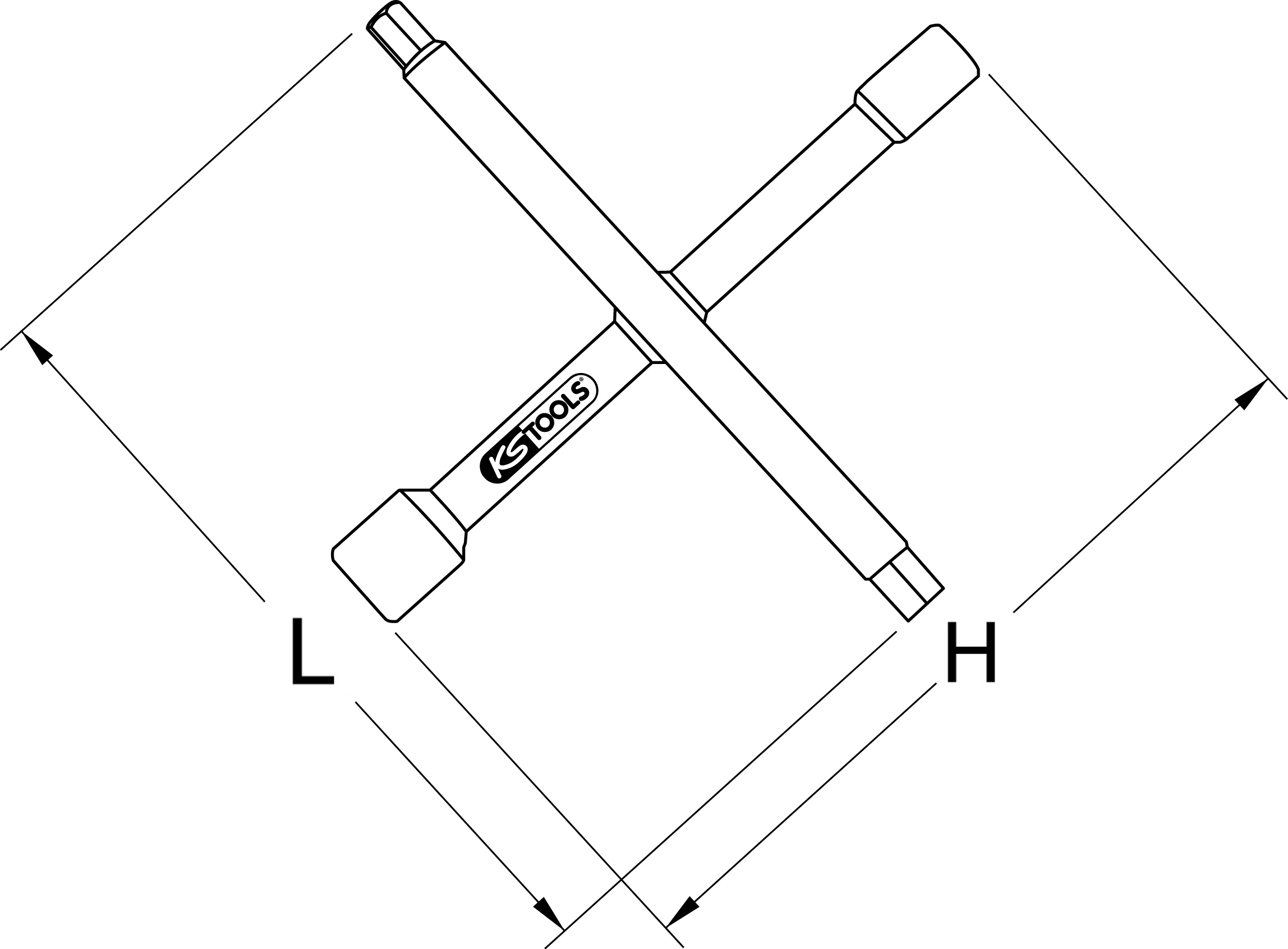 KS Tools Sanitär-Kreuzschlüssel, 7 Funktionen