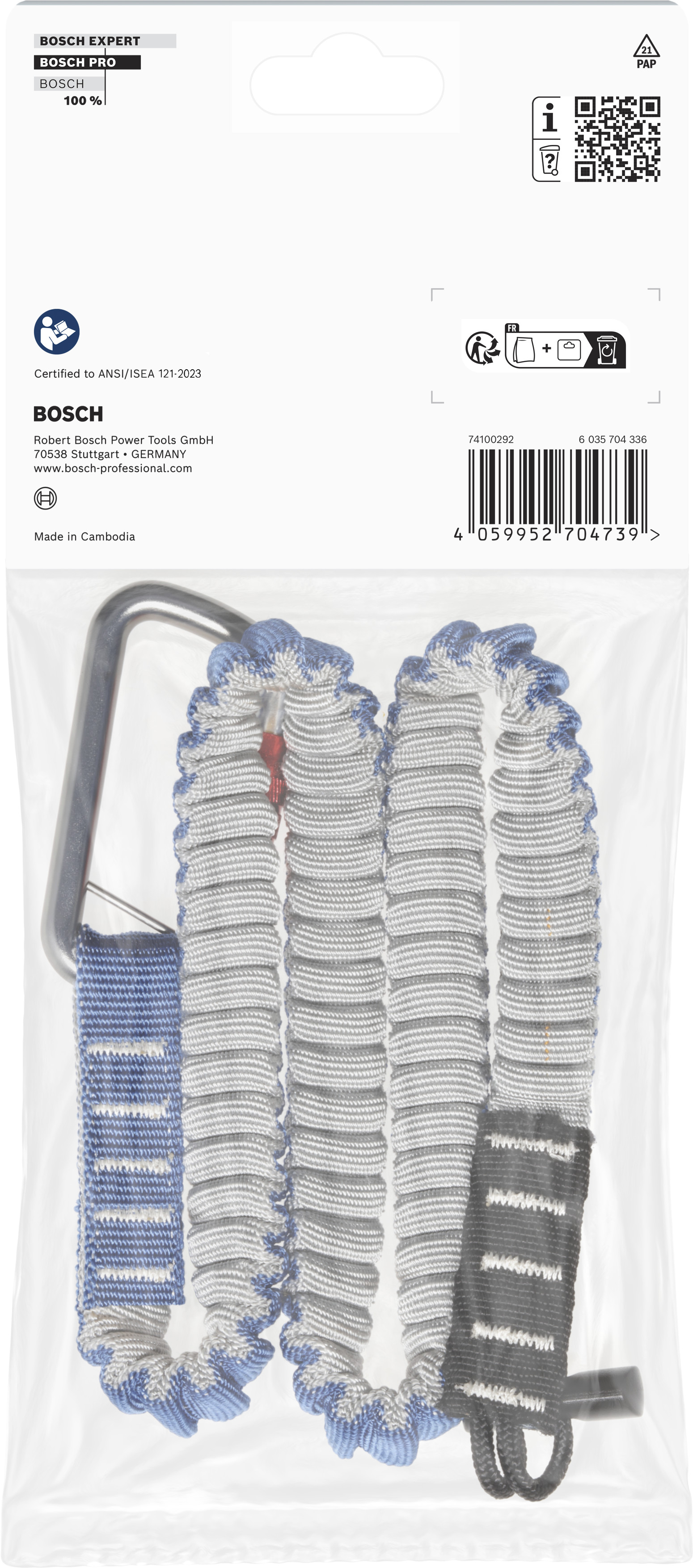 Bosch PRO Umhängeband Heavy, 16Kg, Einzelkarabiner