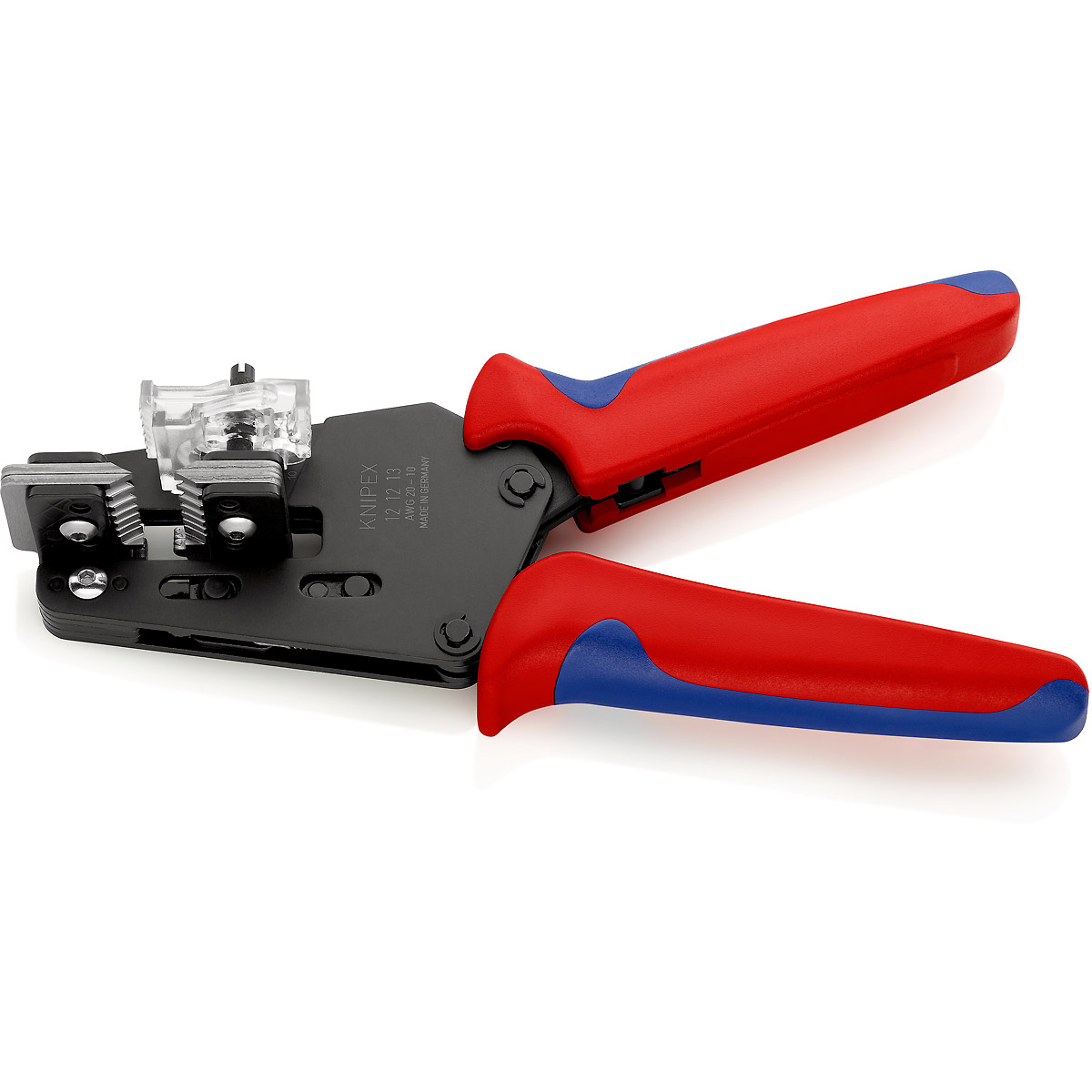 KNIPEX Präzisions-Abisolierzange mit Formmessern 195 mm brüniert mit Mehrkomponenten-Hüllen