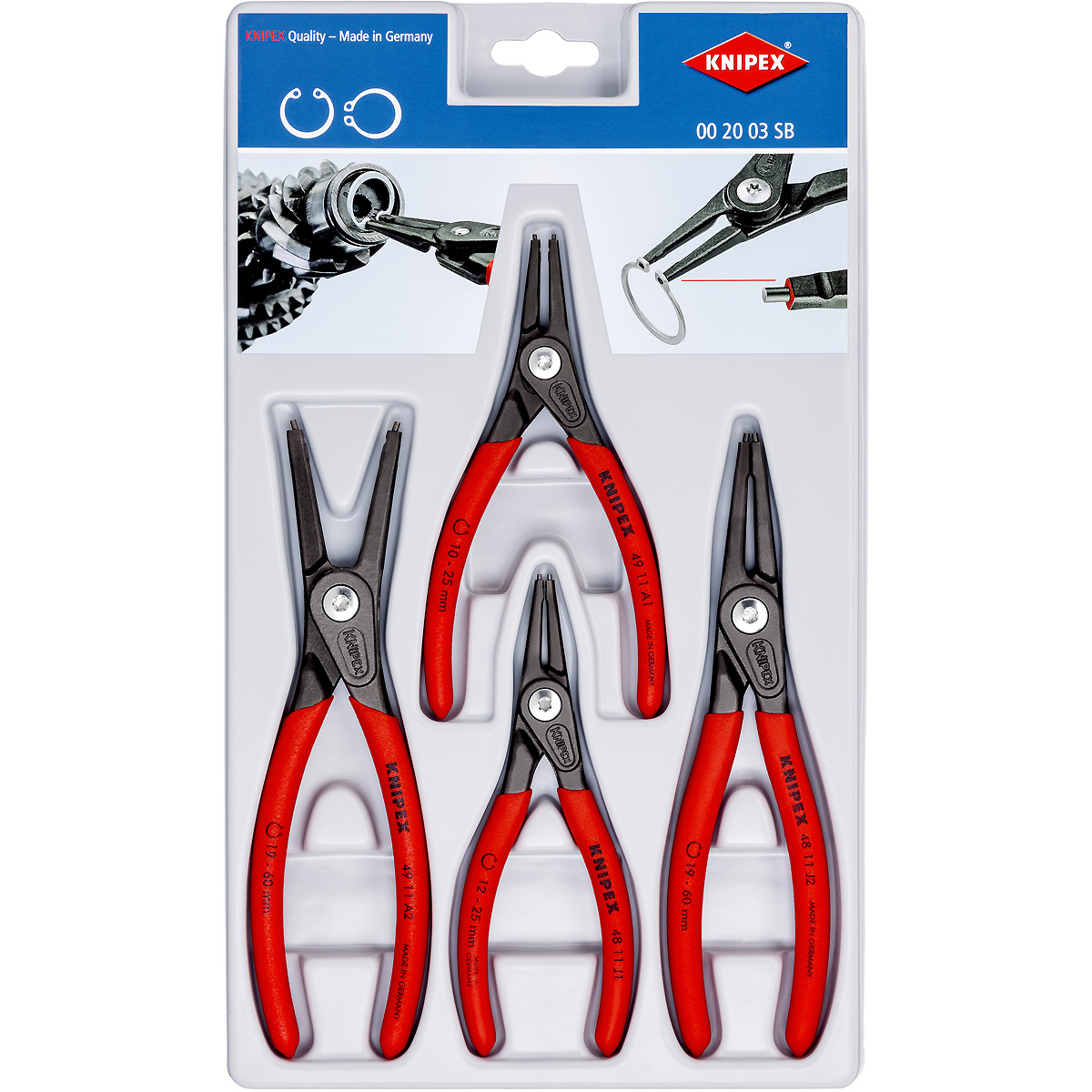 KNIPEX Präzisions-Sicherungsringzangen-Set 310 mm