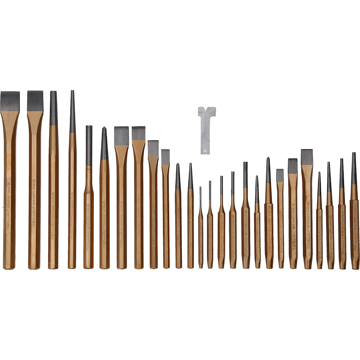 Brilliant Tools Meißel und Durchtreiber-Satz, 28-tlg