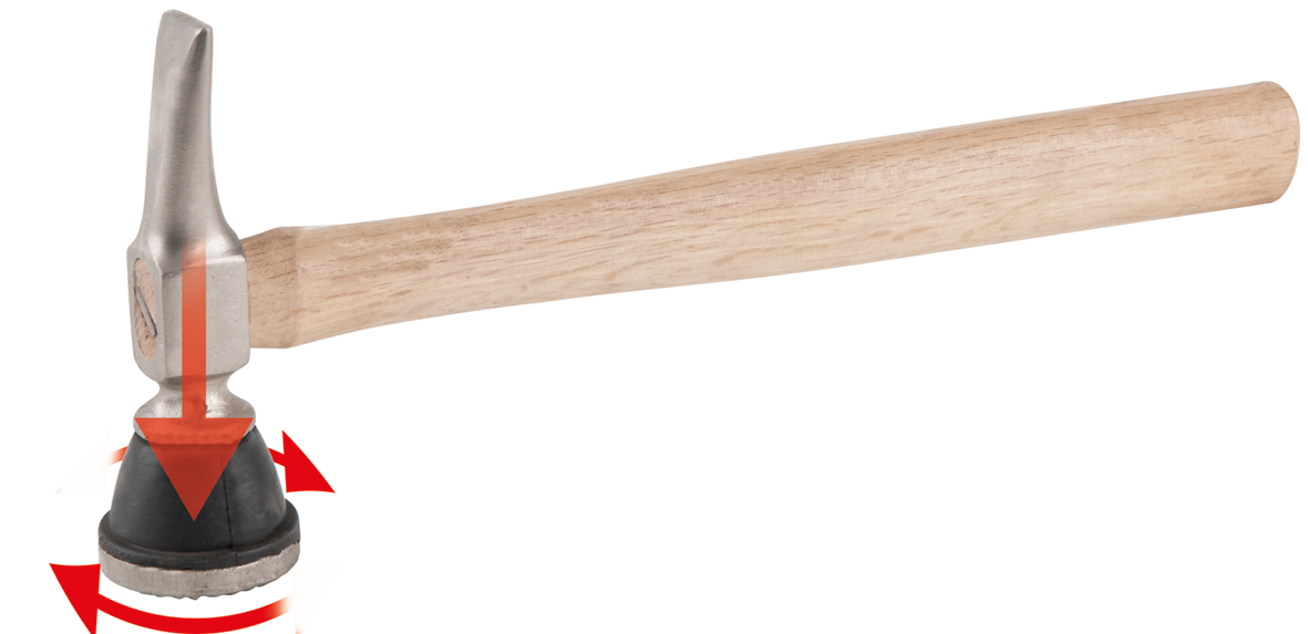 KS Tools Karosserie-Riffelhammer grob, rund-spitz