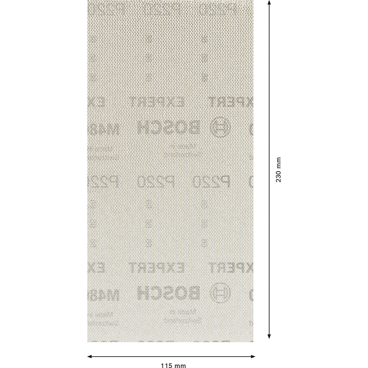 Bosch EXPERT M480 Schleifnetz für Schwingschleifer, 115 x 230mm, 50-tlg., K22