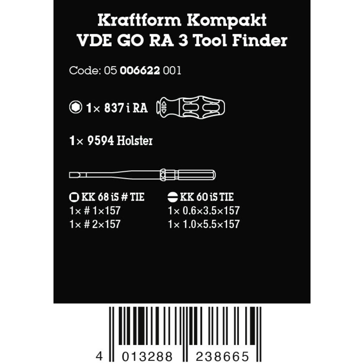 Wera Kraftform Kompakt VDE GO RA 3