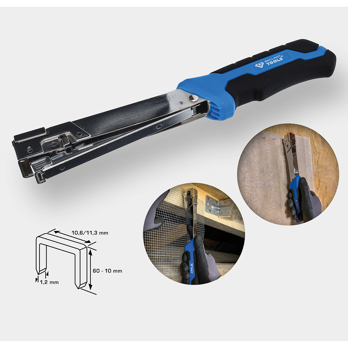 Brilliant Tools Hammertacker für Drahtklammern